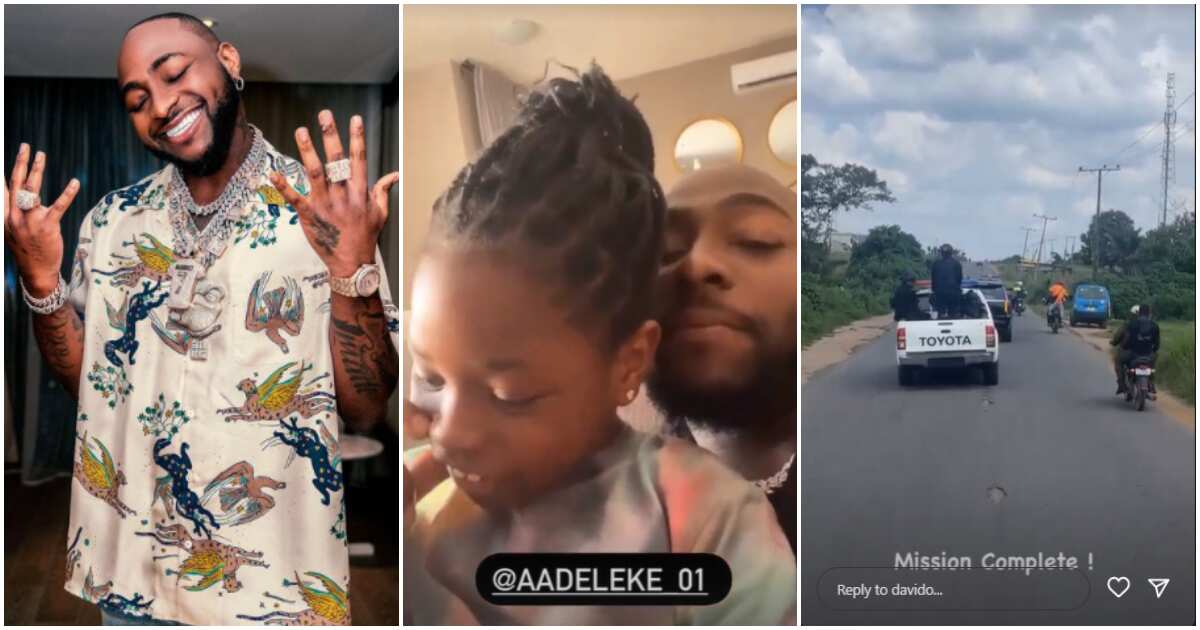 Davido reunites with Imade, shares cute video as he returns home from Osun state