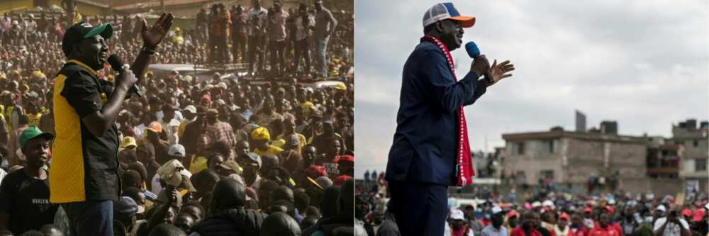 Ruto (left) narrowly beat his rival Raila Odinga in the August 9, 2022 vote