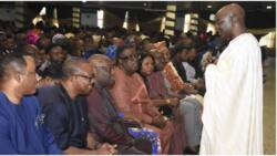 Excitement as Peter Obi visits APC chieftain Tunde Bakare’s church, old video emerges