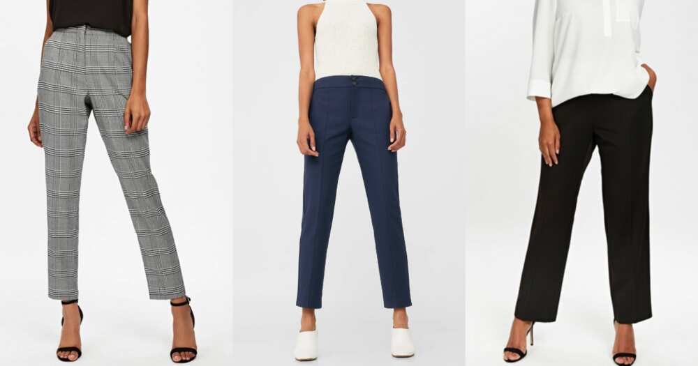 Straight-cut trousers styles for ladies
