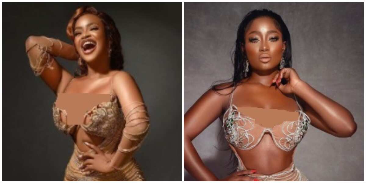 Celebrity style steal: Gorgeous lady recreates BBNaija Esther's birthday dress