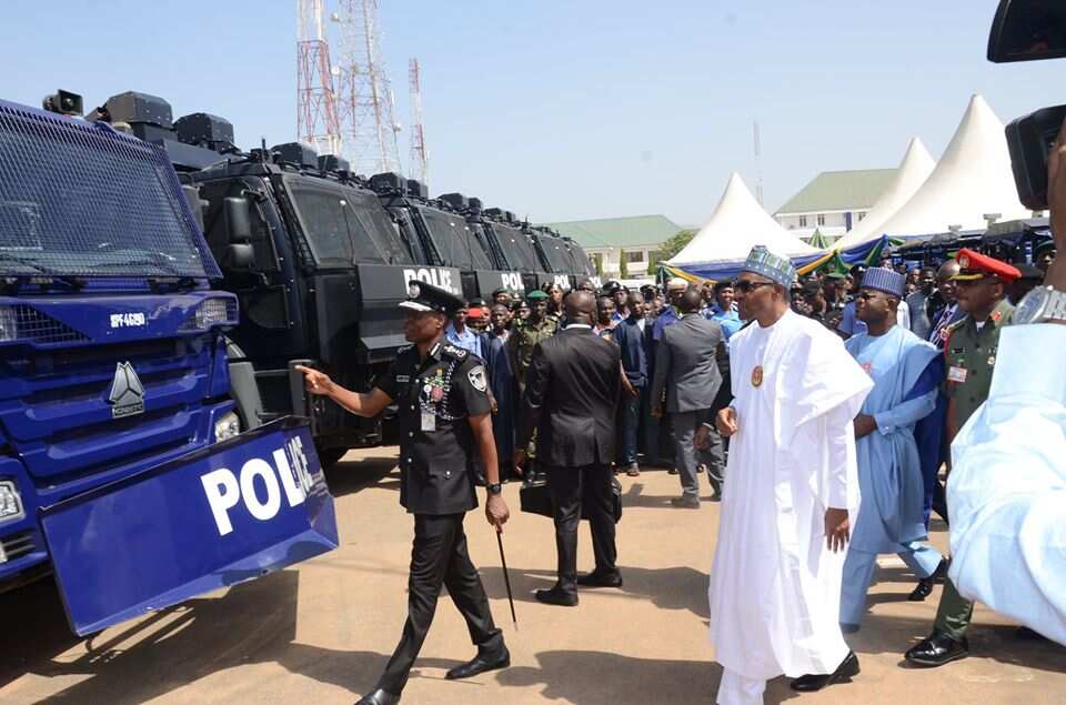 Buhari inaugurates police data centre, electronic surveillance vehicles