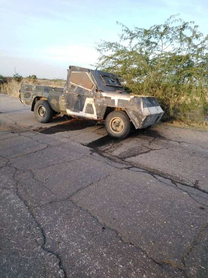 Troops destroy gun truck, IED laden vehicles in Baga