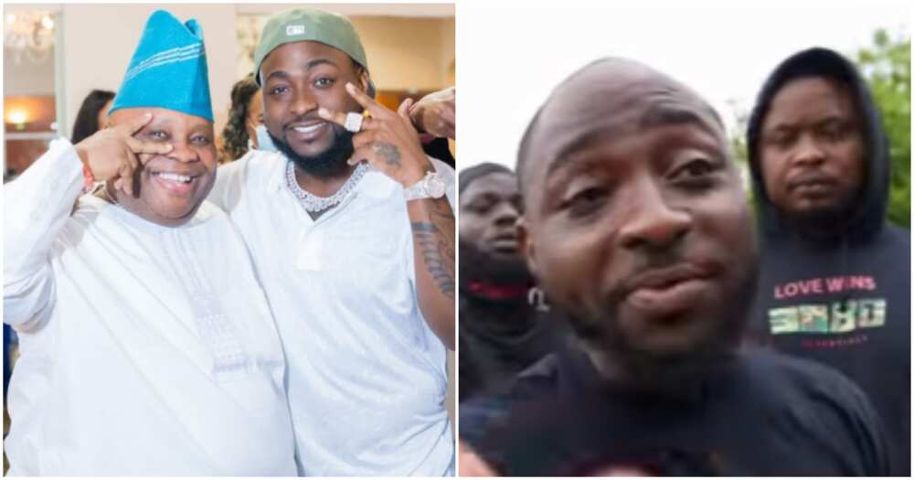 Davido and his uncle senator Adeleke Davido and his uncle senator Adeleke