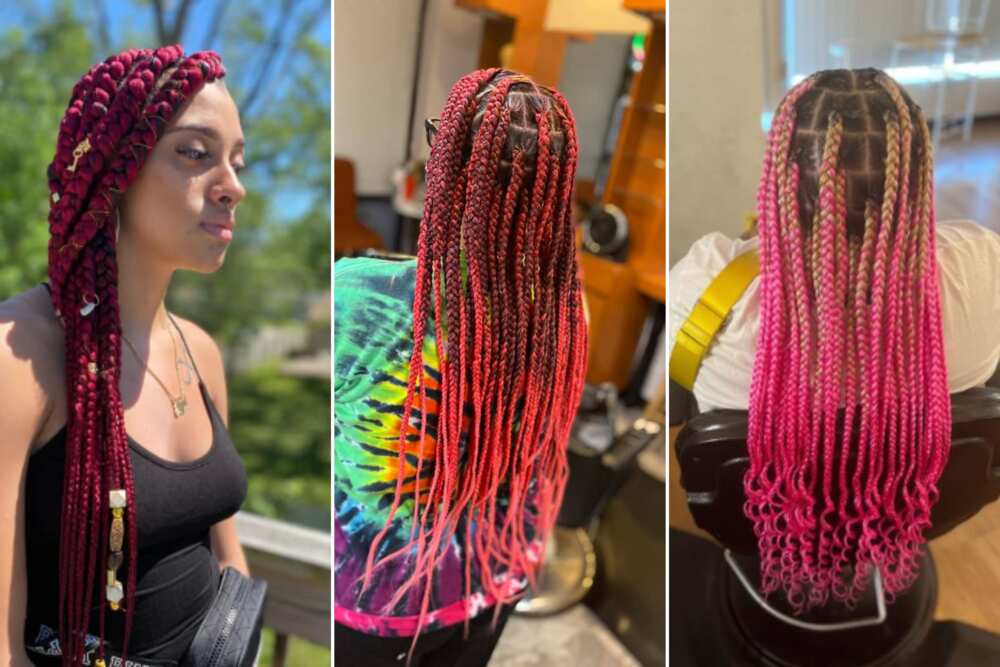 Maryland hairstylist, Knotless box braids (jumbo) #knotlessbraids  #hairstyles #explorepage #viralpost #viralvideos #viralreels