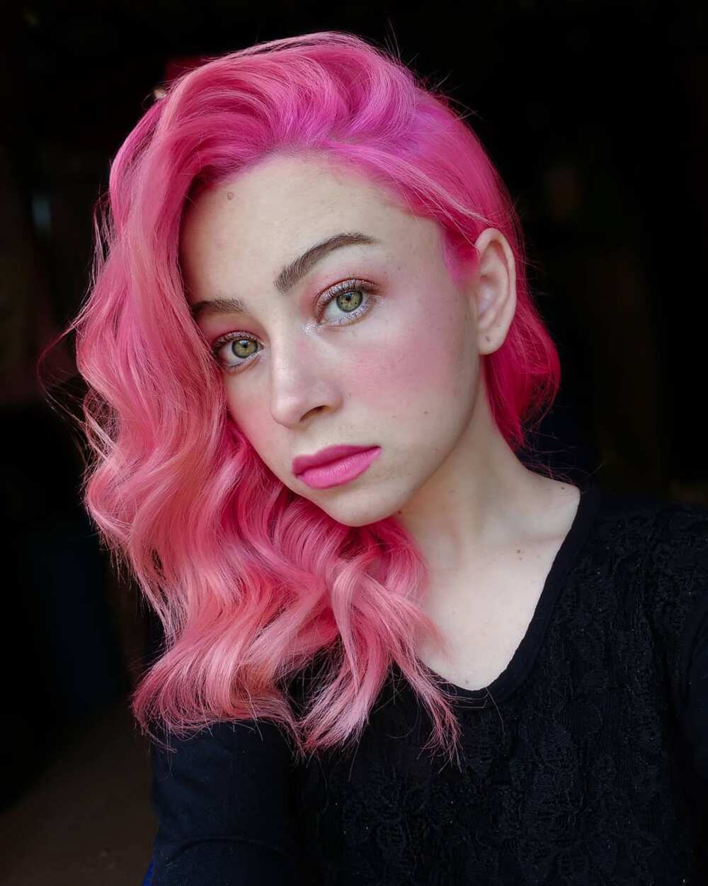 rose pink hair