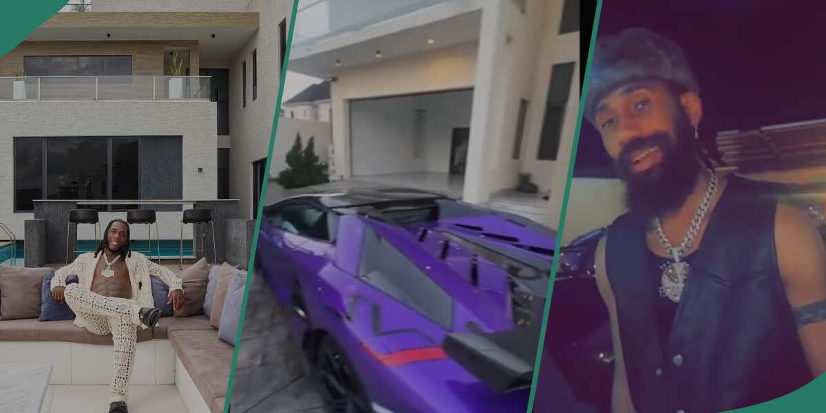 Watch: Expensive cars spotted as Phyno visits Burna Boy at his Lagos mansion