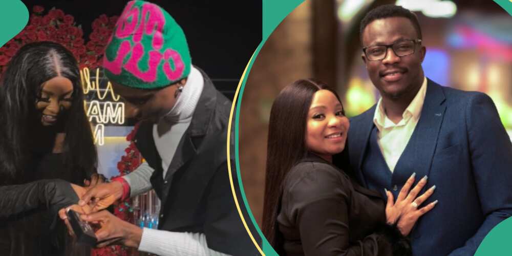BBNaija star Queen Mercy Atang's fiance proposes with diamond ring.