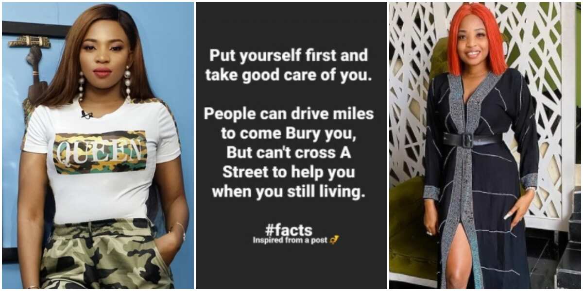 BBNaija star Cindy Okafor preaches self-love in new post, advises people to put themselves first