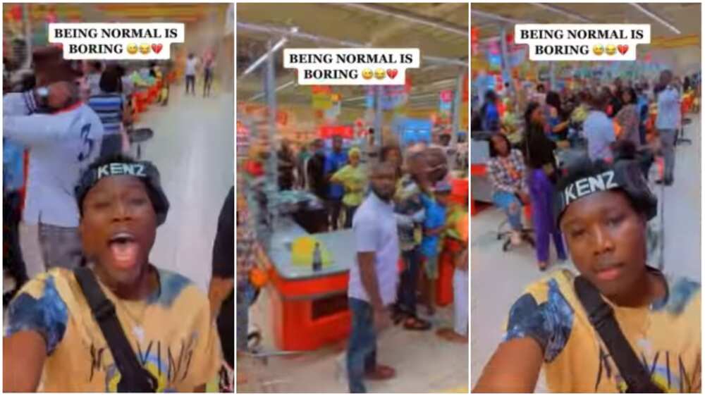 Nigerian Man Enters Shoprite in Lagos, Shouts Suddenly, Gets People's Attention in Viral Video Nigerian Man Enters Shoprite in Lagos, Shouts Suddenly, Gets People's Attention in Viral Video