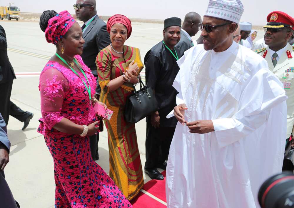 Lauretta Onochie and Muhammadu Buharui Lauretta Onochie and Muhammadu Buharui