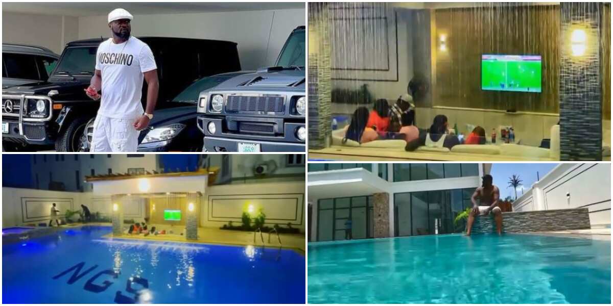 God's blessings: Jude Okoye flaunts his massive swimming pool, expensive cars, as he clocks new age