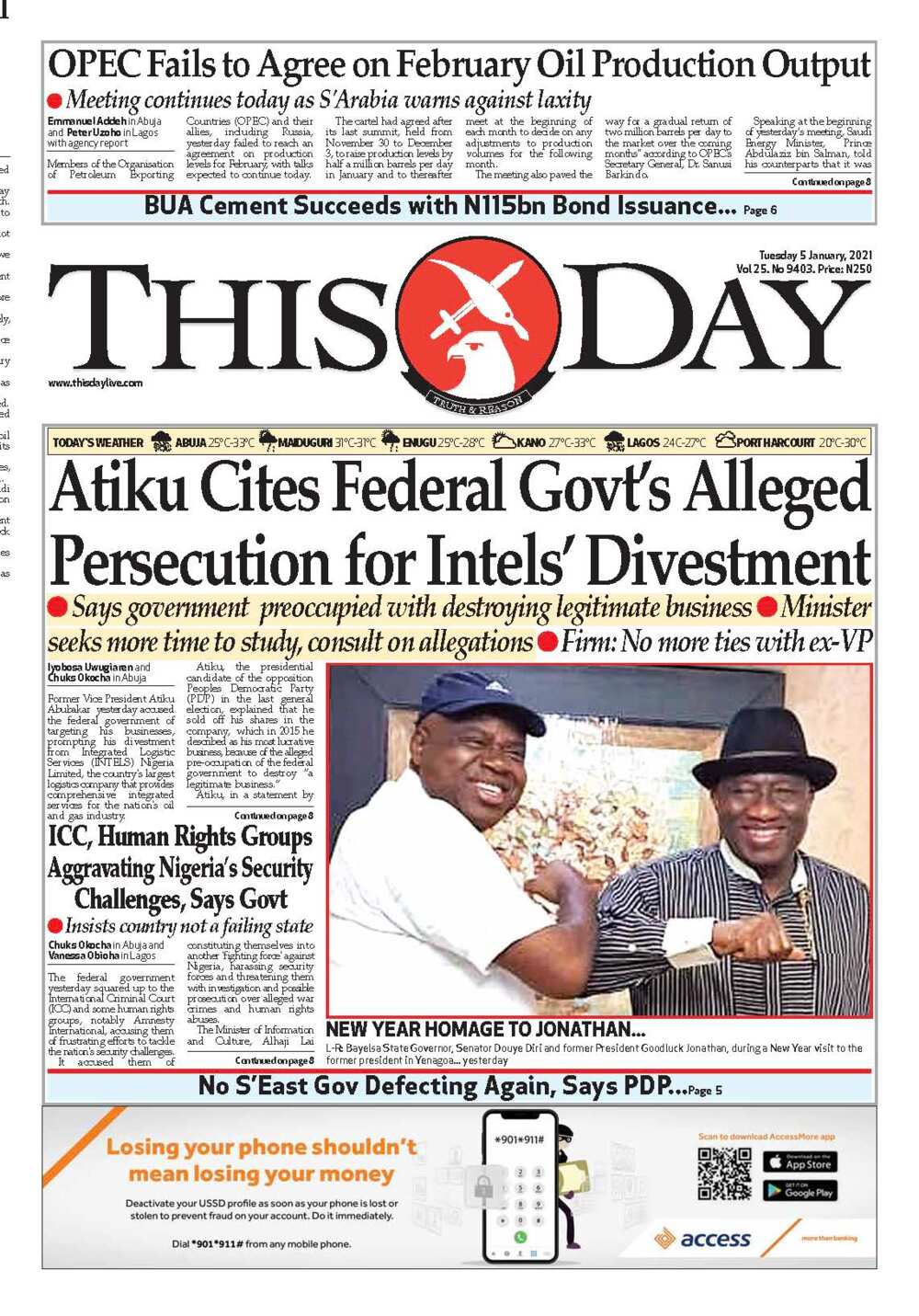 Newspaper reviews: FG accuses Amnesty, ICC, of fuelling insecurity in Nigeria