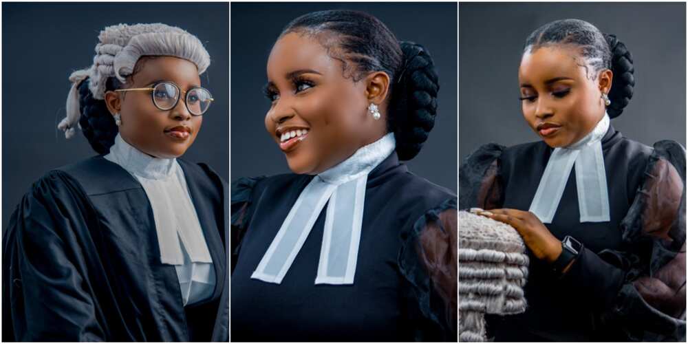 Nigerian lady celebrates being the best law graduate