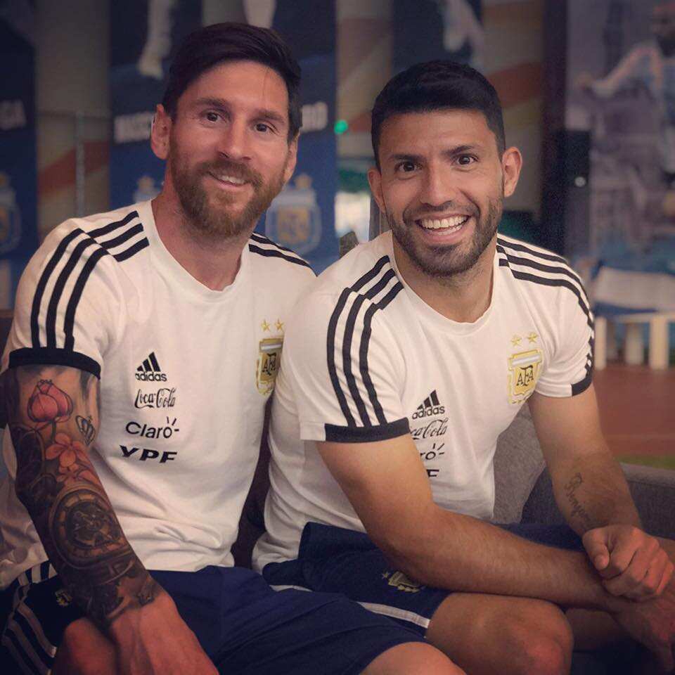 Sergio Aguero and Lionel Messi Sergio Aguero and Lionel Messi