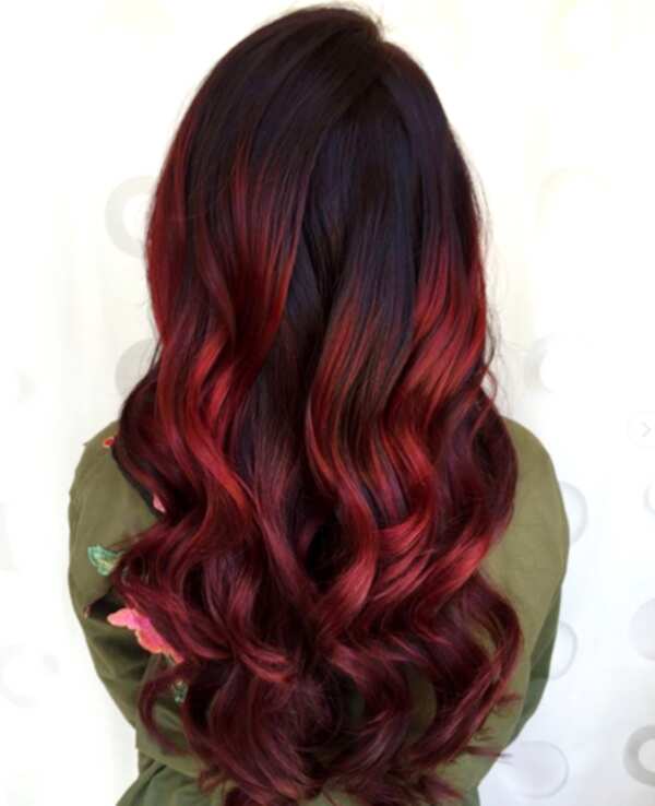 dark red hair