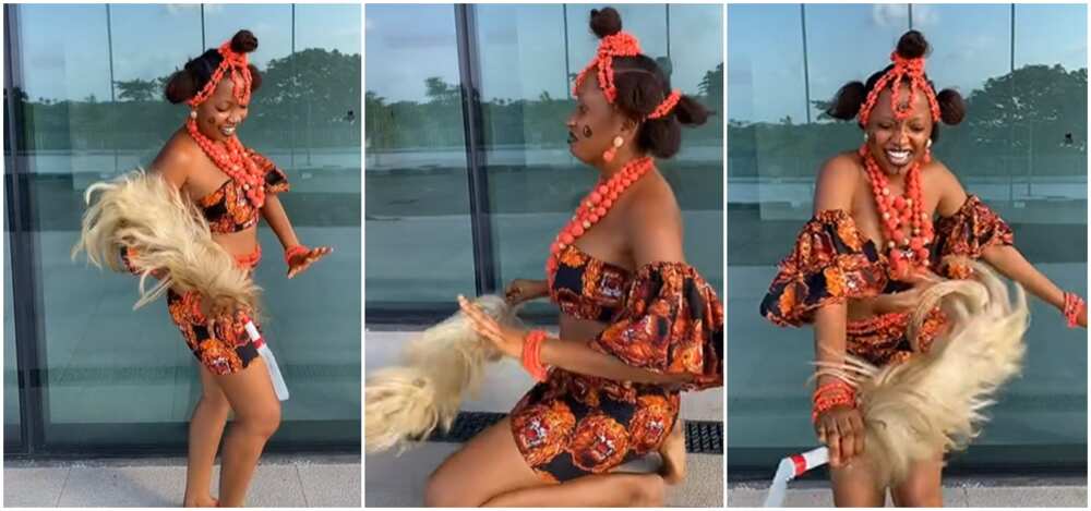 Lady dances to Ada Na Egbu Azu by Ogbogu Okonji and Anioma Brothers Int'l Band