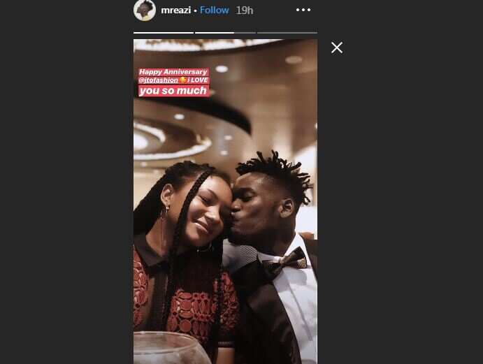 Mr Eazi and Temi Otedola celebrate 2 years anniversary with adorable photos