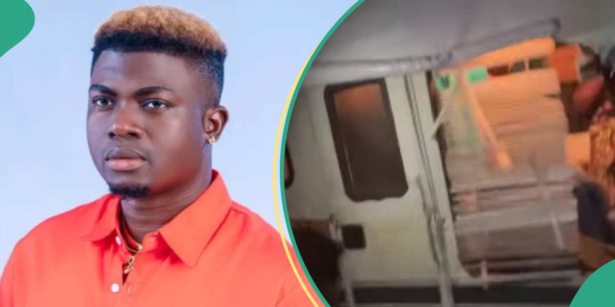 See how kidnappers destroyed Hakeem Effect, a Nollywood make-up artist's bus after he escaped from their gunshot (video)