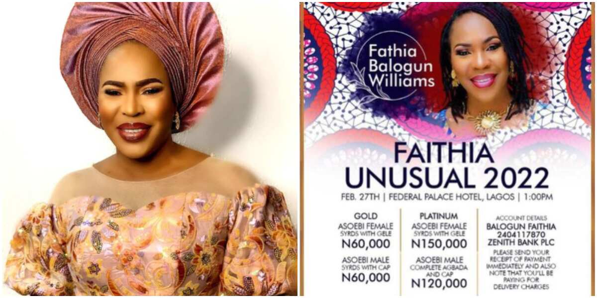 Where do they get money? Reactions as Faithia Balogun reveals aso-ebi package of up to N150k for birthday bash