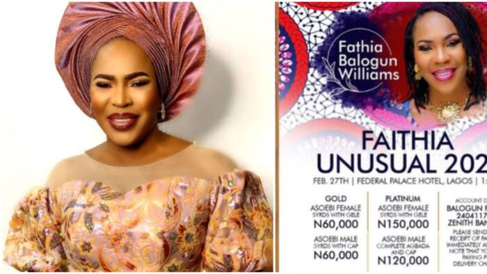 Where do they get money? Reactions as Faithia Balogun reveals aso-ebi package of up to N150k for birthday bash