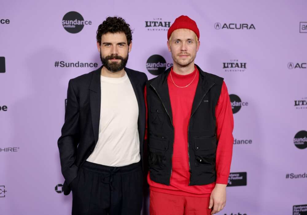 Directors Moritz Riesewieck (left) and Hans Block attend the "Eternal You" premiere at the 2024 Sundance Film Festival in Park City, Utah