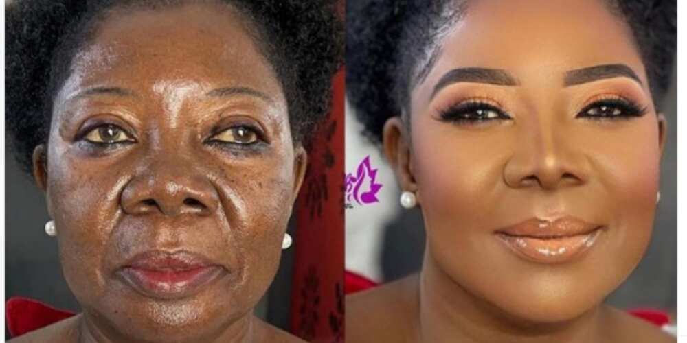 makeup before and after black women