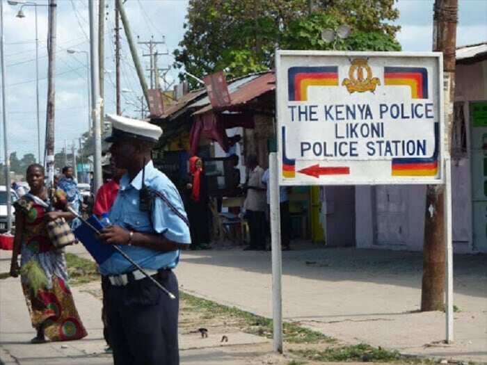 Mombasa police officers arrest man smuggling 10kg python