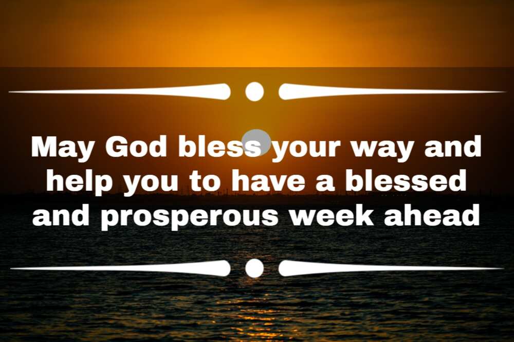 Prayers for the new week