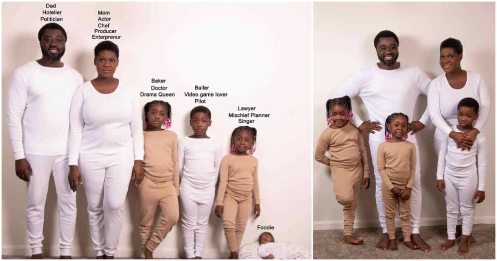 Mercy Johnson-Okojie, husband and kids wish fans a happy new month with interesting family photo