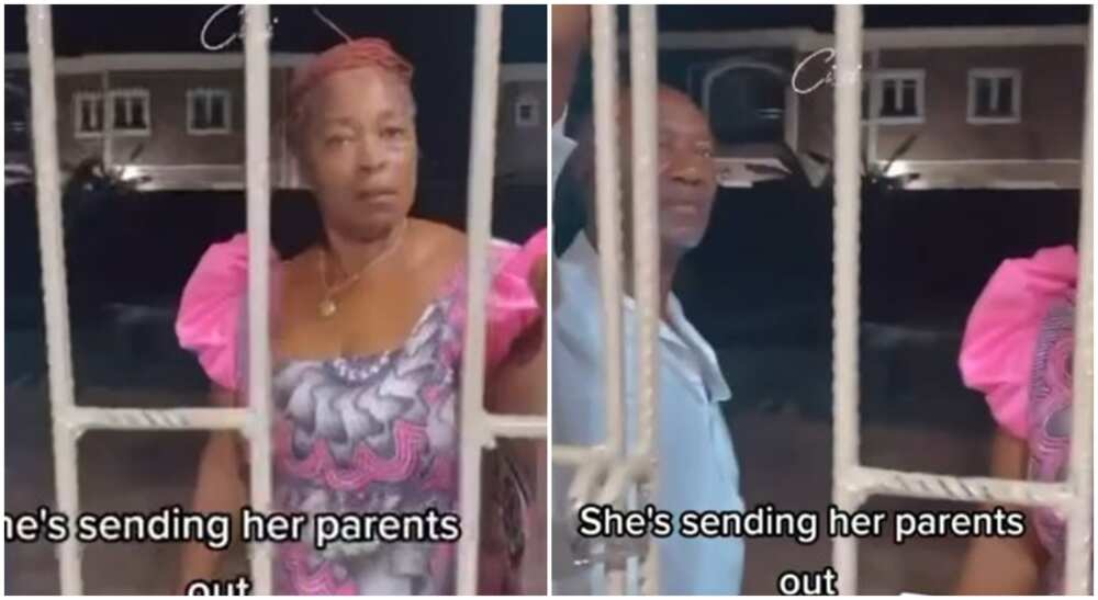 Nigerian parents locked out by their daughter after they came home late. Nigerian parents locked out by their daughter after they came home late.