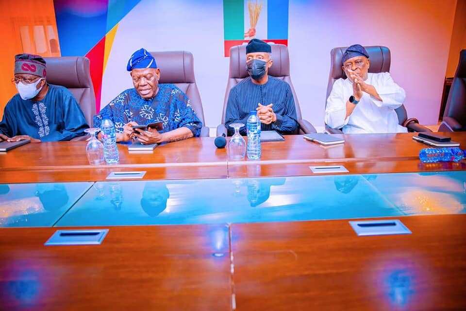 Southwest APC leaders, Tinubu, Osinbajo, APC Southwest Presidential Aspirants