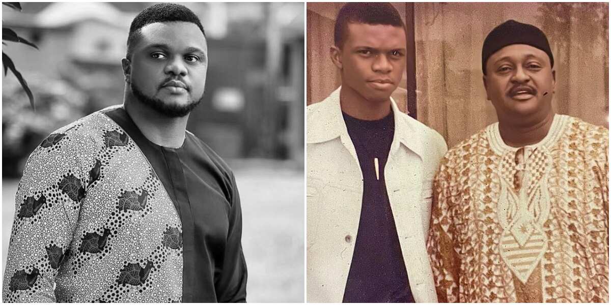 Reactions as actor Ken Erics shares epic throwback photo with Jide Kosoko