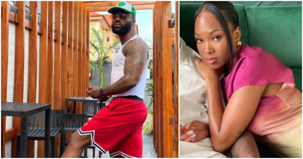 Simer Iyanya and BBN star Vee Simer Iyanya and BBN star Vee