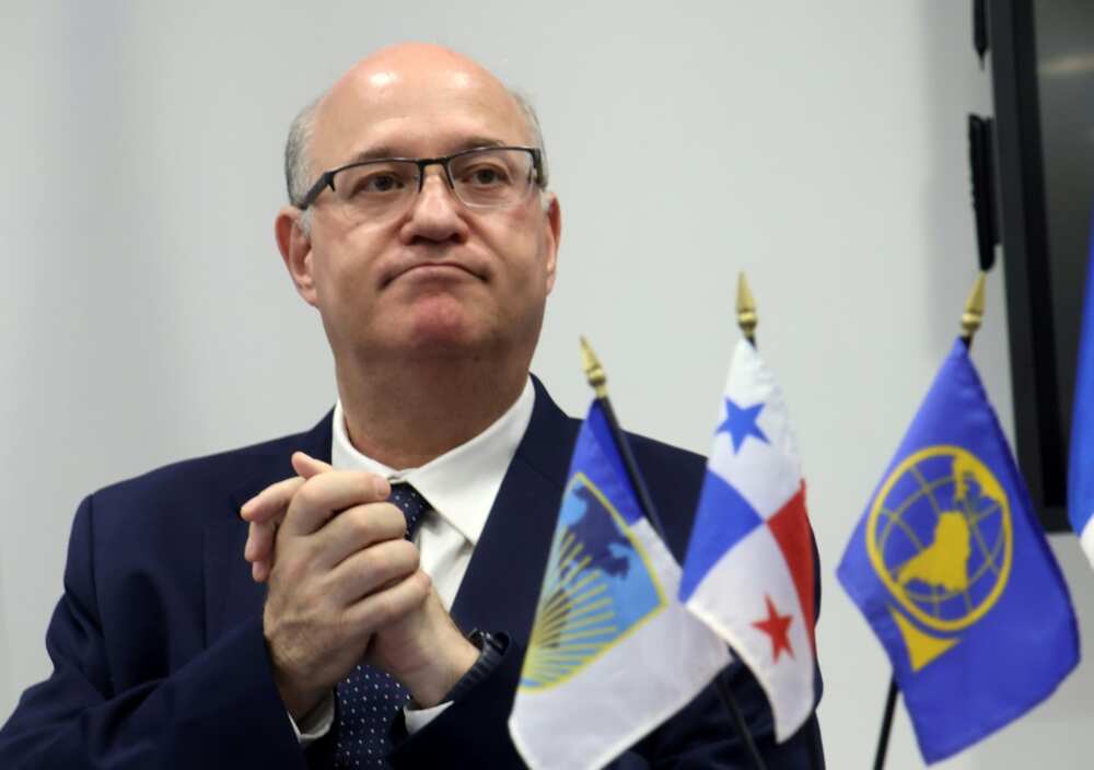 Ilan Goldfajn, president of the Inter-American Development Bank, is seen at a meeting of the group in Panama City on March 15, 2023