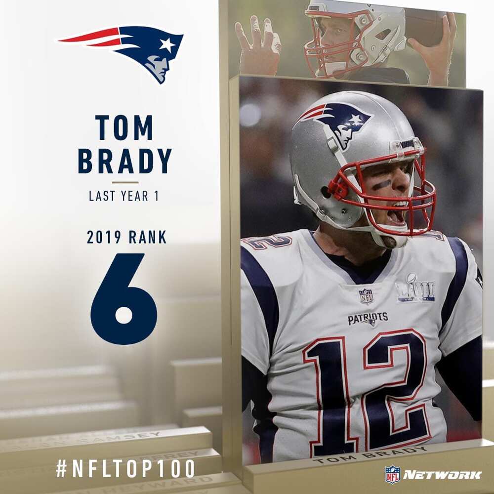 6: Tom Brady (QB, Patriots), Top 100 Players of 2019