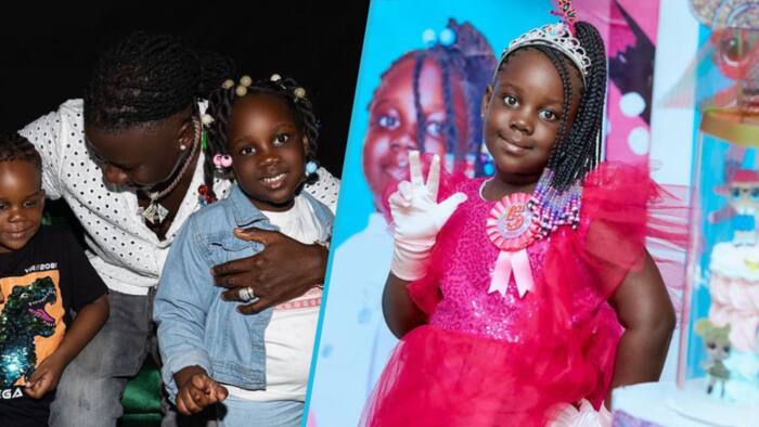 Stonebwoy reacts as daughter CJ plans to dye hair for her 6th birthday