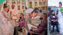 Cute photos as lady weds her physically challenged lover in Akwa Ibom, melt hearts