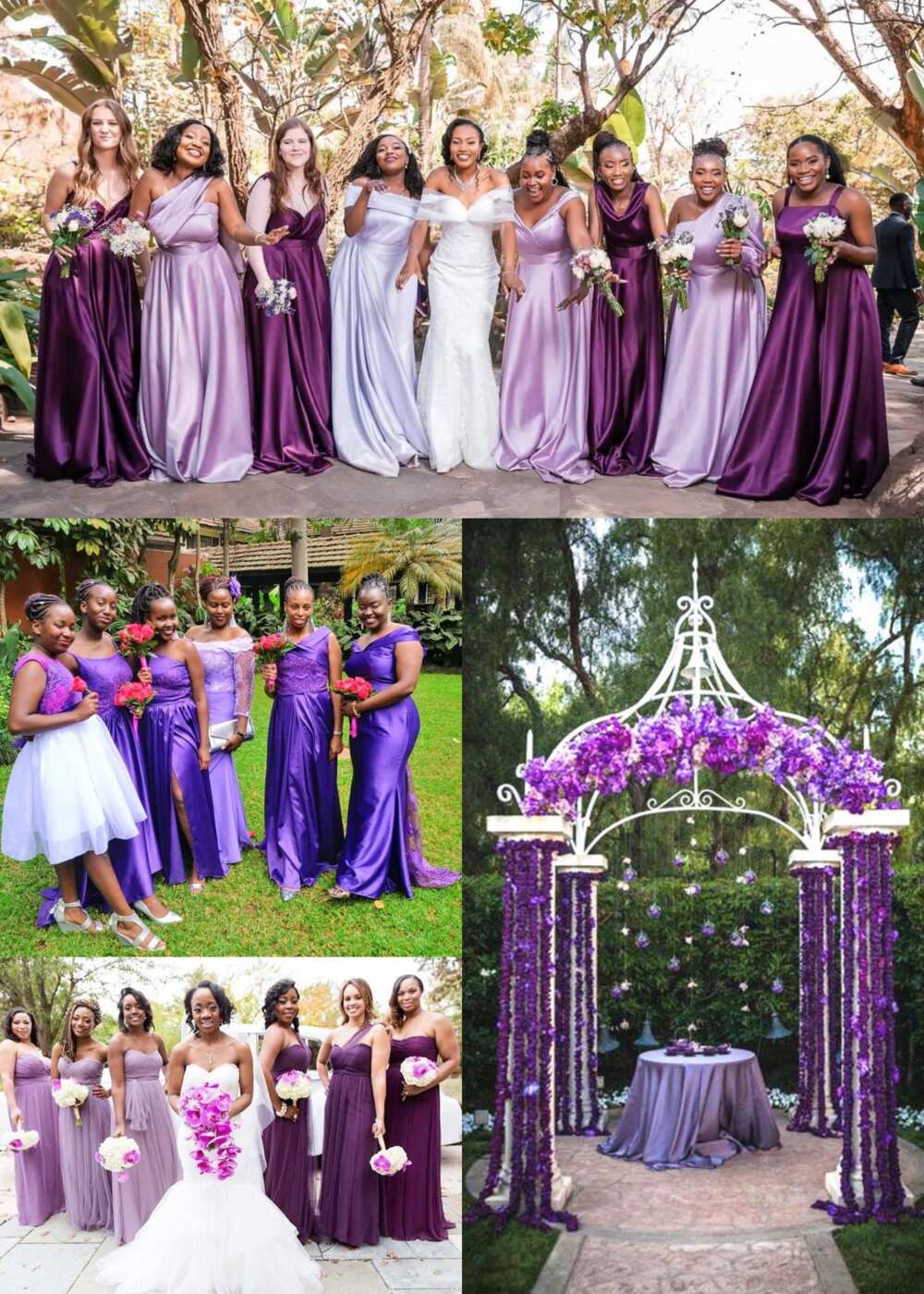 dark purple wedding reception