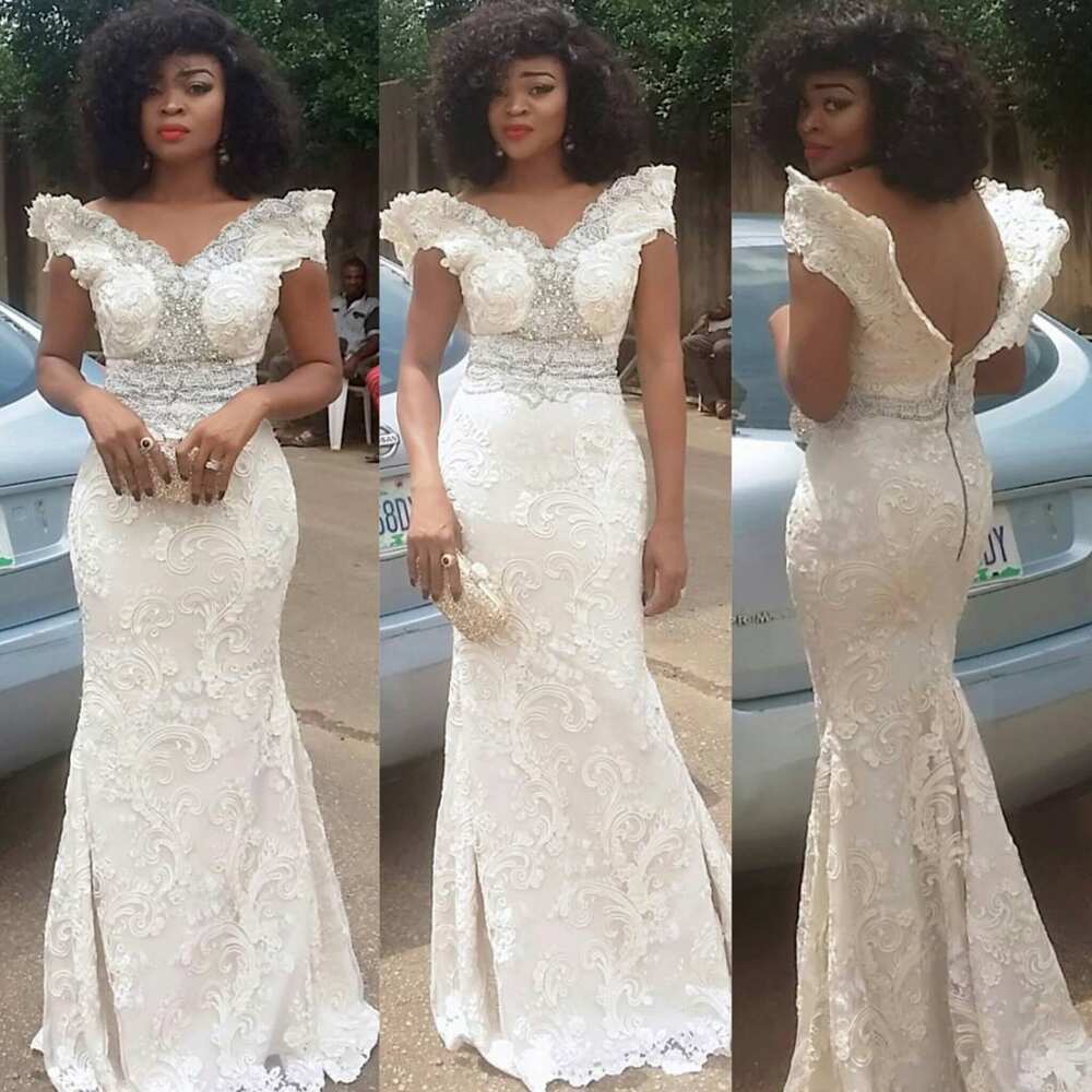 50 latest Nigerian lace styles and designs in 2024 (photos) 