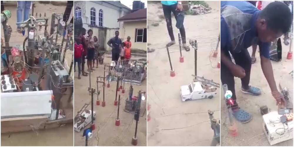 Young Nigerian boy builds power plant, invites people to charge their phones