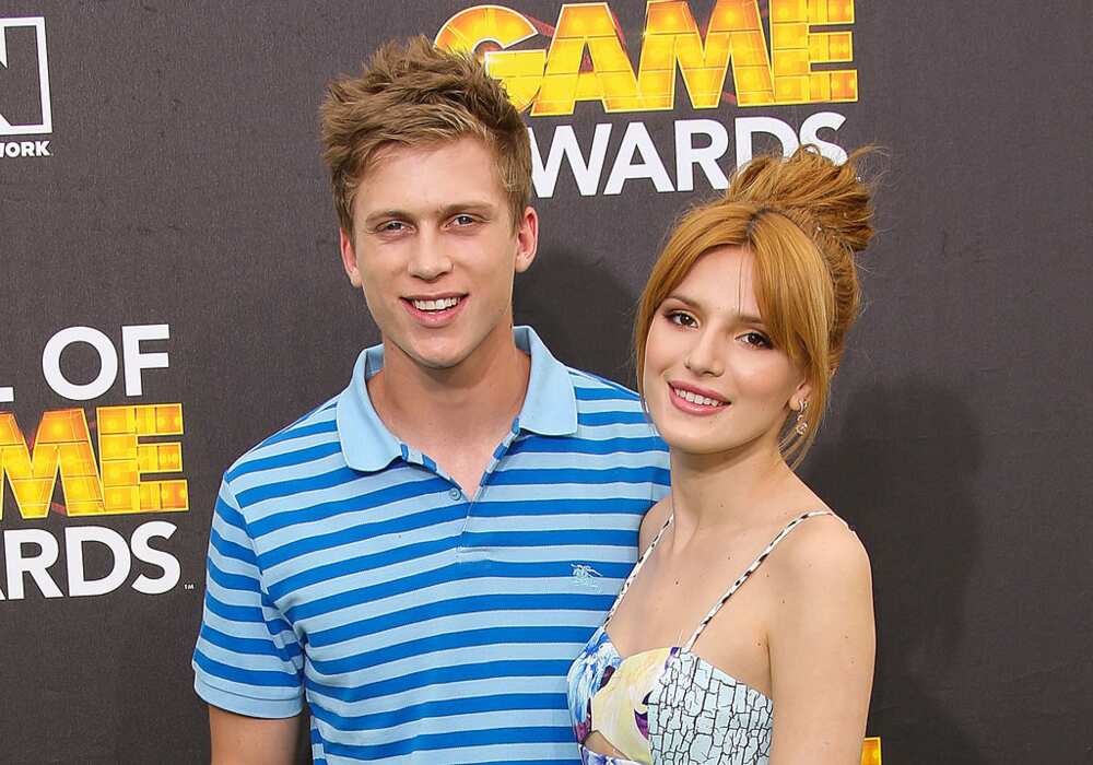 Actress Bella Thorne (R) and Tristan Klier attend the Cartoon Network's Hall Of Game Awards