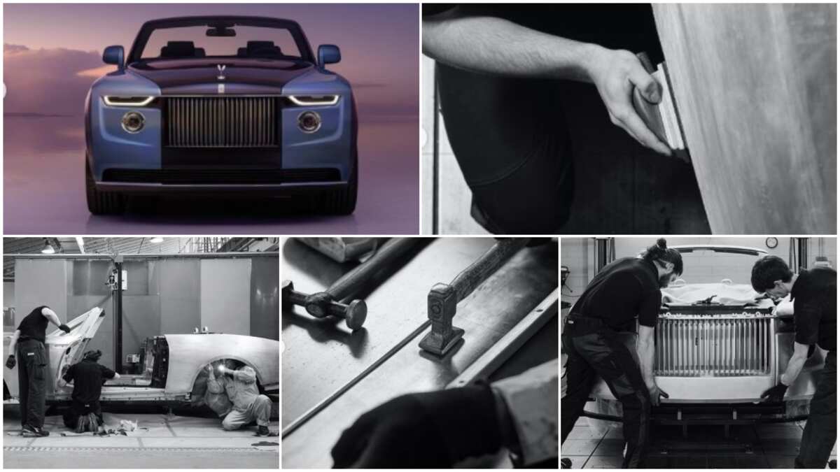 Photos show how world's most expensive car Rolls Royce Boat Tail was made by hand & hammer, it sells at N11.4bn