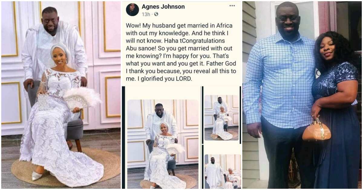 Abroad lady exposes husband of 19 years after finding out he travelled to Africa to secretly marry