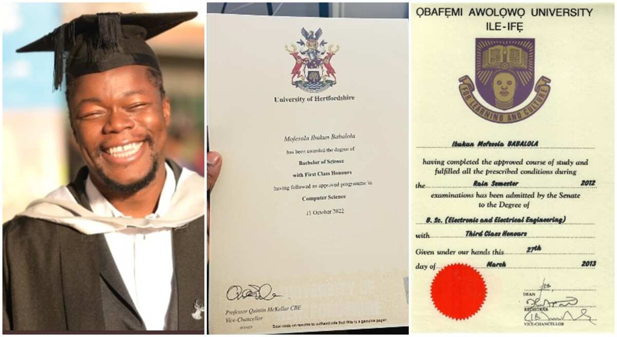 Tell Us The Story": Nigerian Student Who Made 3rd Class in OAU Moves Abroad,  Graduates With First Class - Legit.ng