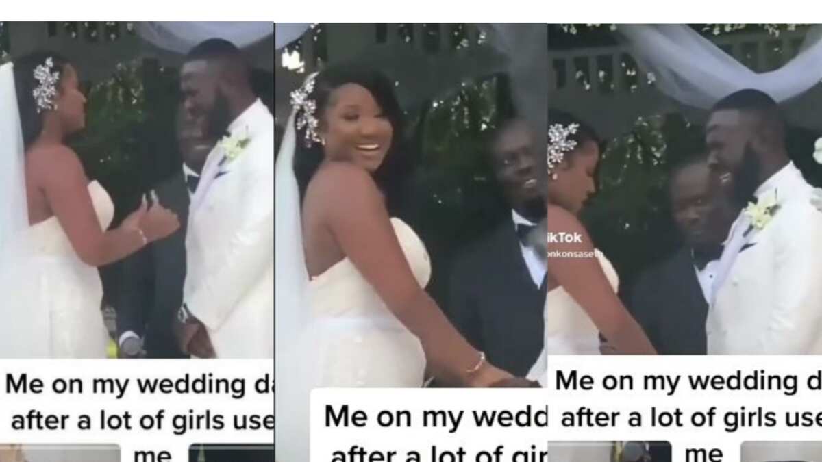 Watch the rare moment a groom was crying profusely in wedding and bride adorable cleans it