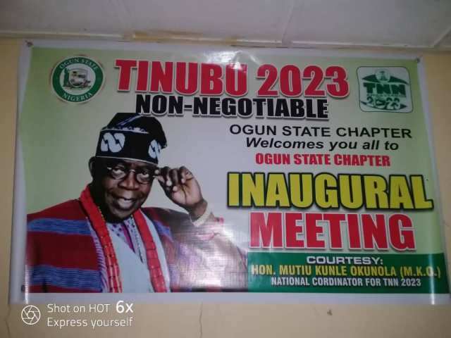 Tinubu 2023 presidential campaign office Osogbo