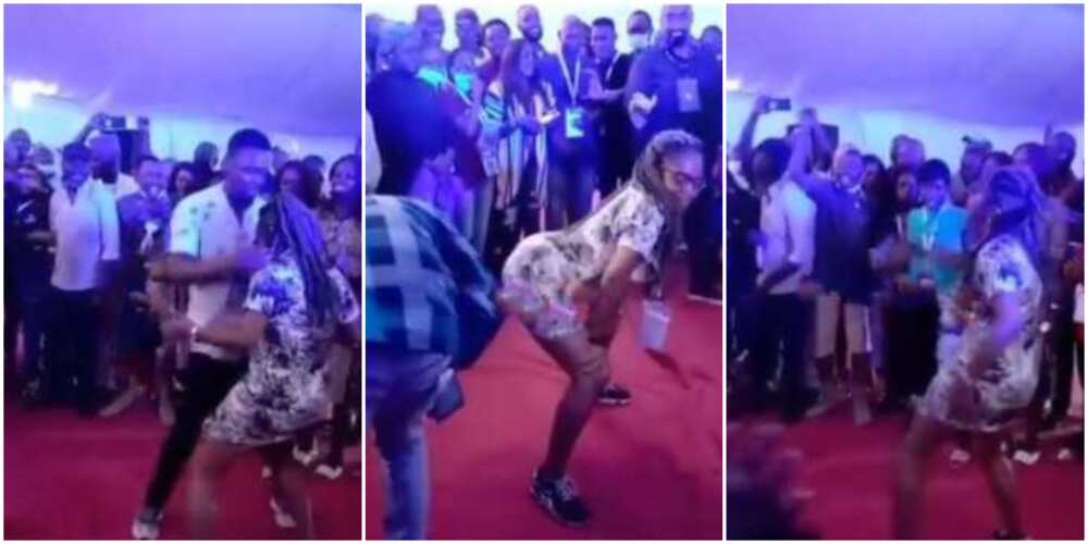 Nigerians react as female lawyer twerks hard at occasion, wows people in video
