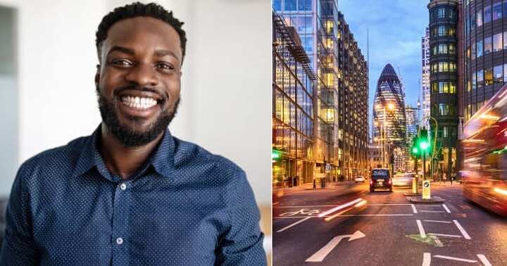 Happy Nigerian man, computer science, abroad