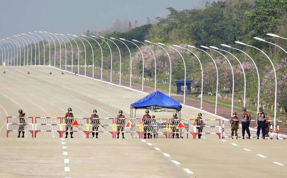 Myanmar's military blocked off the parliament as they seized power on February 1, 2021